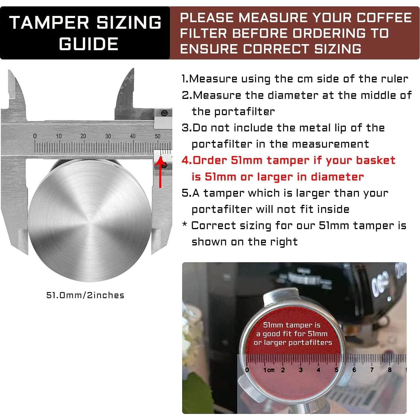 Juego de Prensa de Café Ezebesta 51 mm con Jarra 350 ml y Accesorios