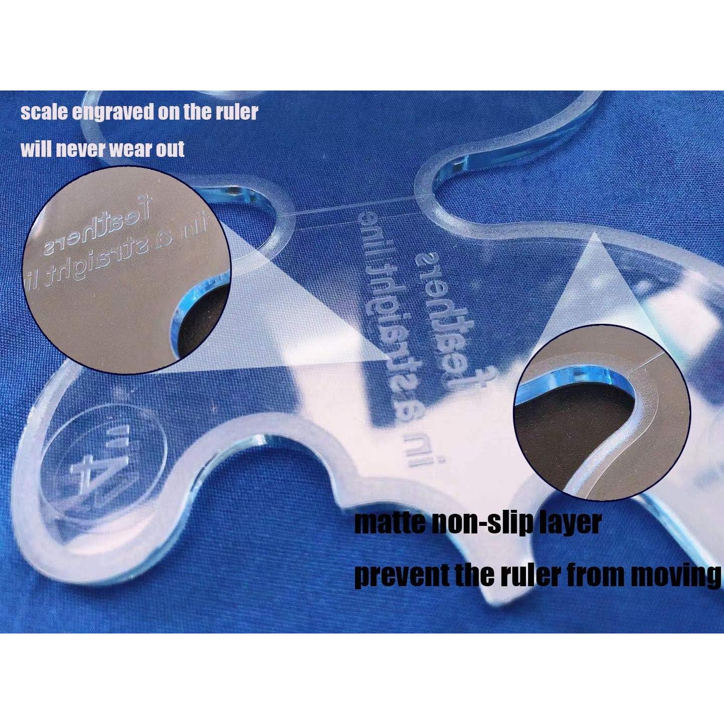 Plantillas de Acolchado HONEYSEW - 4 Diseños para Costura