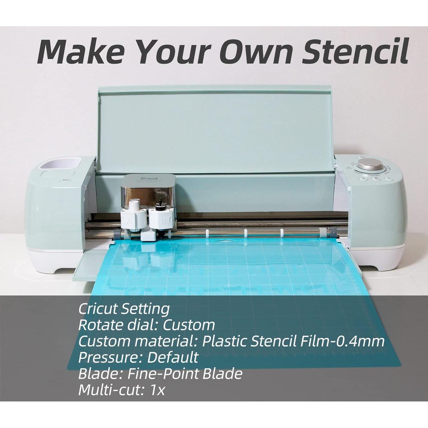 20PCS 4 Mil Blank Mylar Stencil Sheets, 12 X 12 Inch Clear Plastic Sheets for Cricut Crafts and Cutting Machine