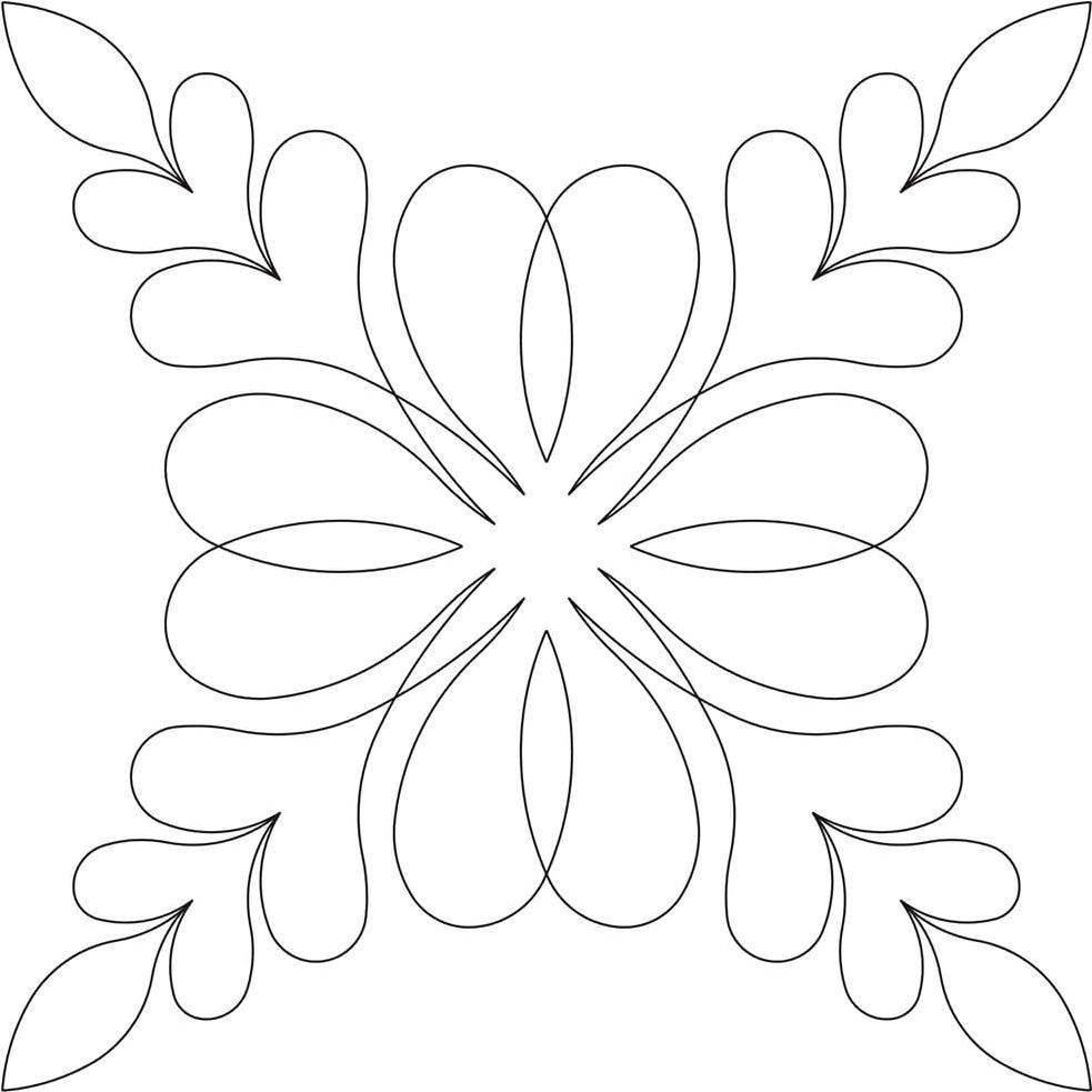 Quilting Stencils for Machine and Hand Quilting - Set of 2 Reusable Feather, Hearts and Triangular Designs Plastic Quilt Stencil for Borders, Background, Block Patterns with Guide