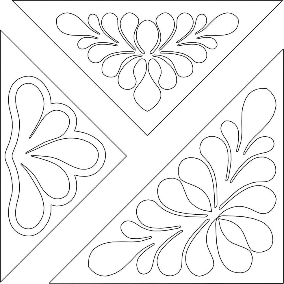 Quilting Stencils for Machine and Hand Quilting - Set of 2 Reusable Feather, Hearts and Triangular Designs Plastic Quilt Stencil for Borders, Background, Block Patterns with Guide