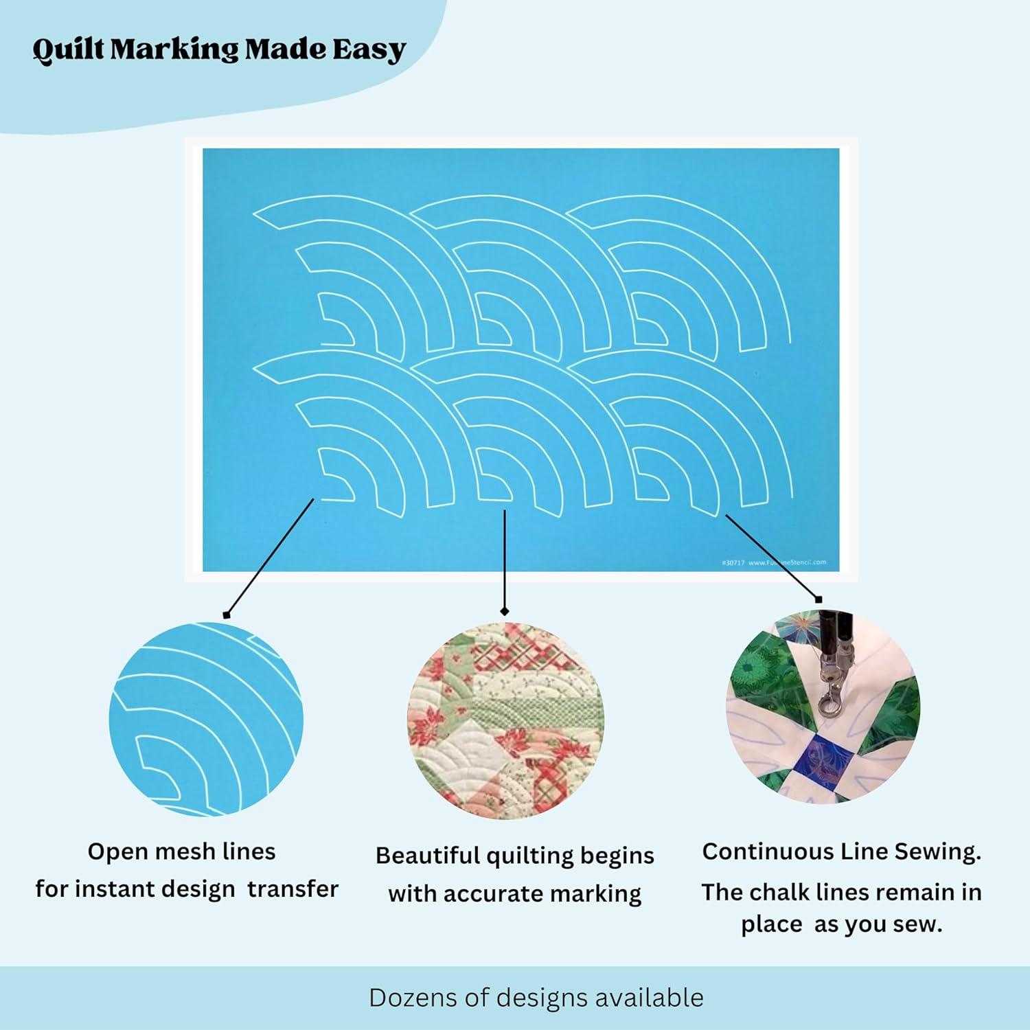 Plantilla de Acolchado Completa Hancy Creations Ventilador 31.75x21.72cm