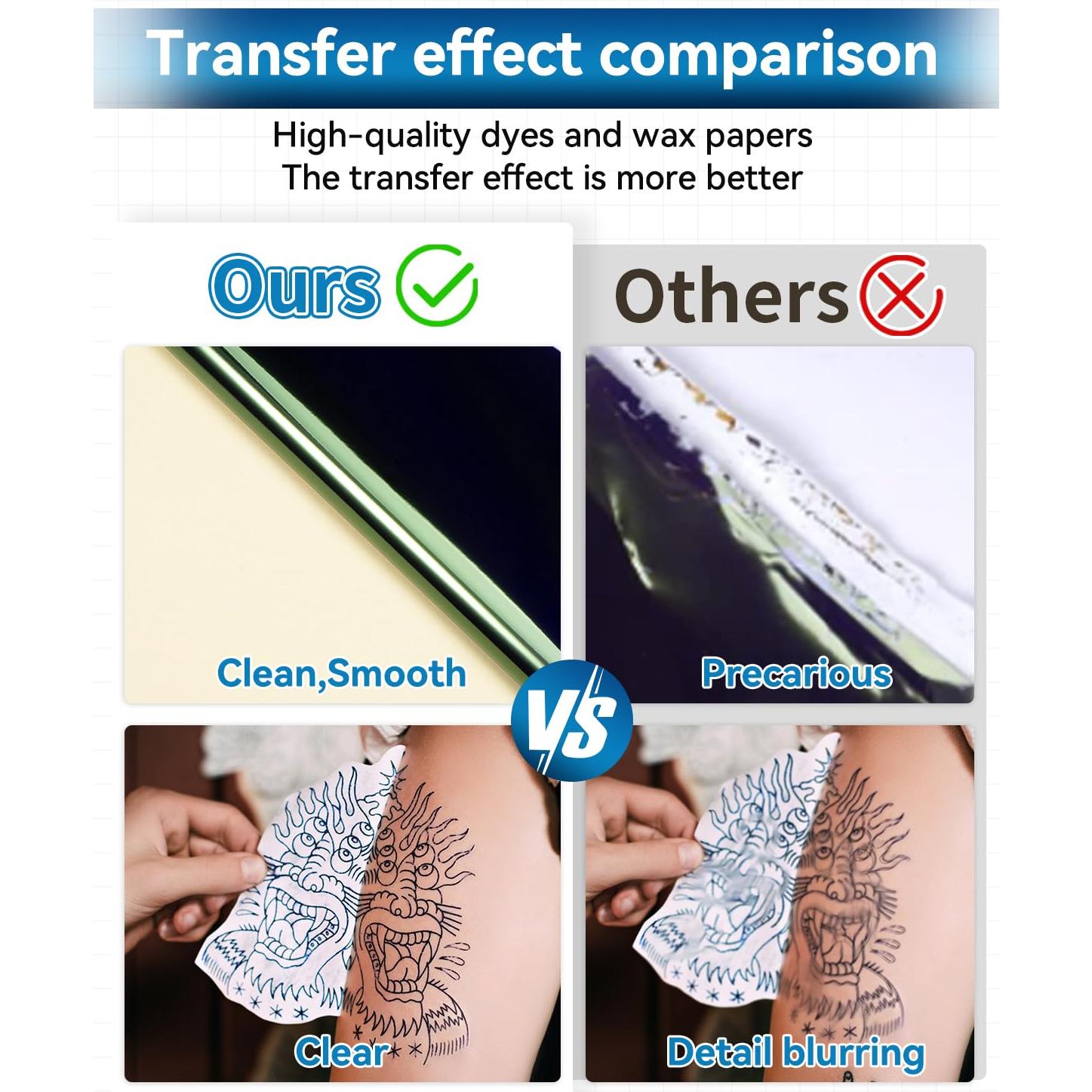 Papel de Transferencia de Tatuaje Phomemo 100 Hojas 216x279mm