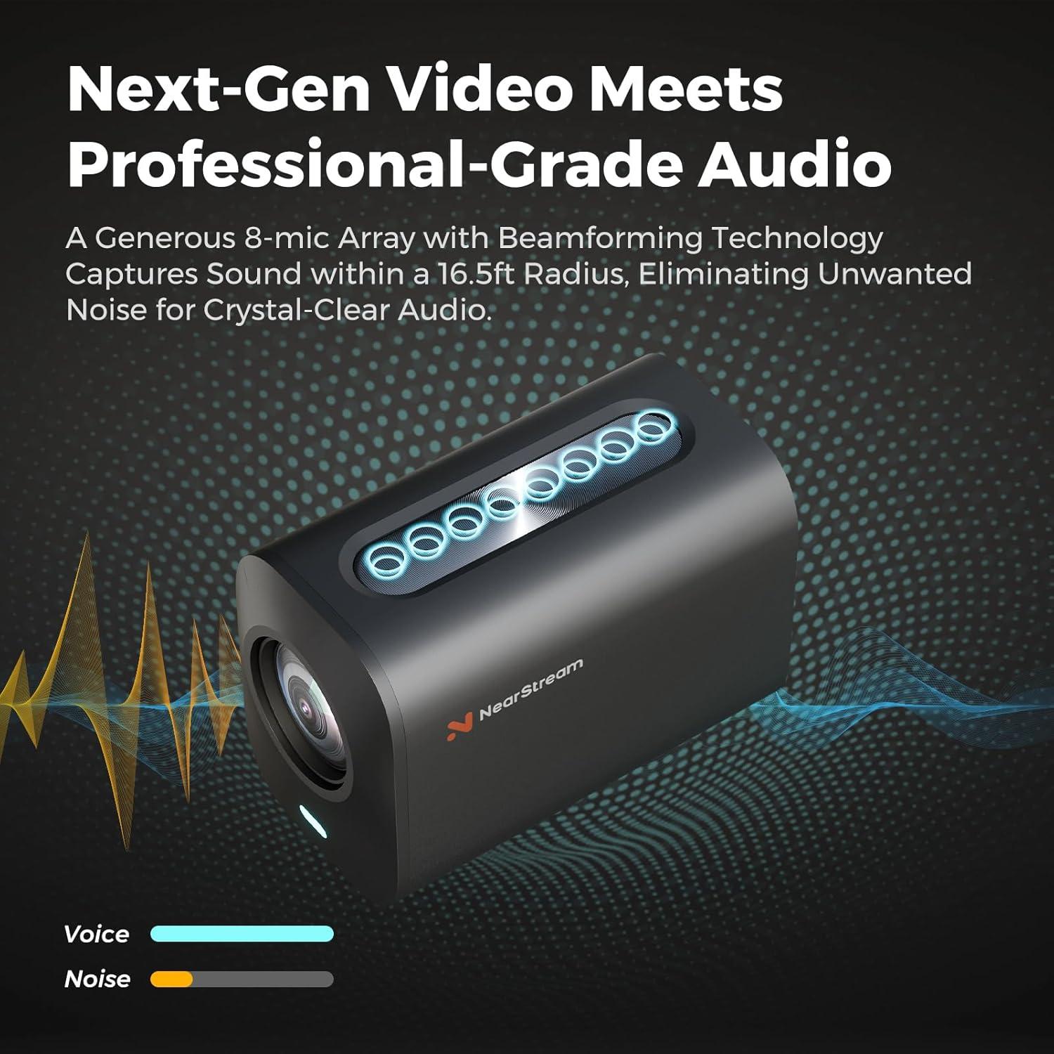 Cámara de Streaming NearStream VM20 4K Zoom 40X Micrófonos 8