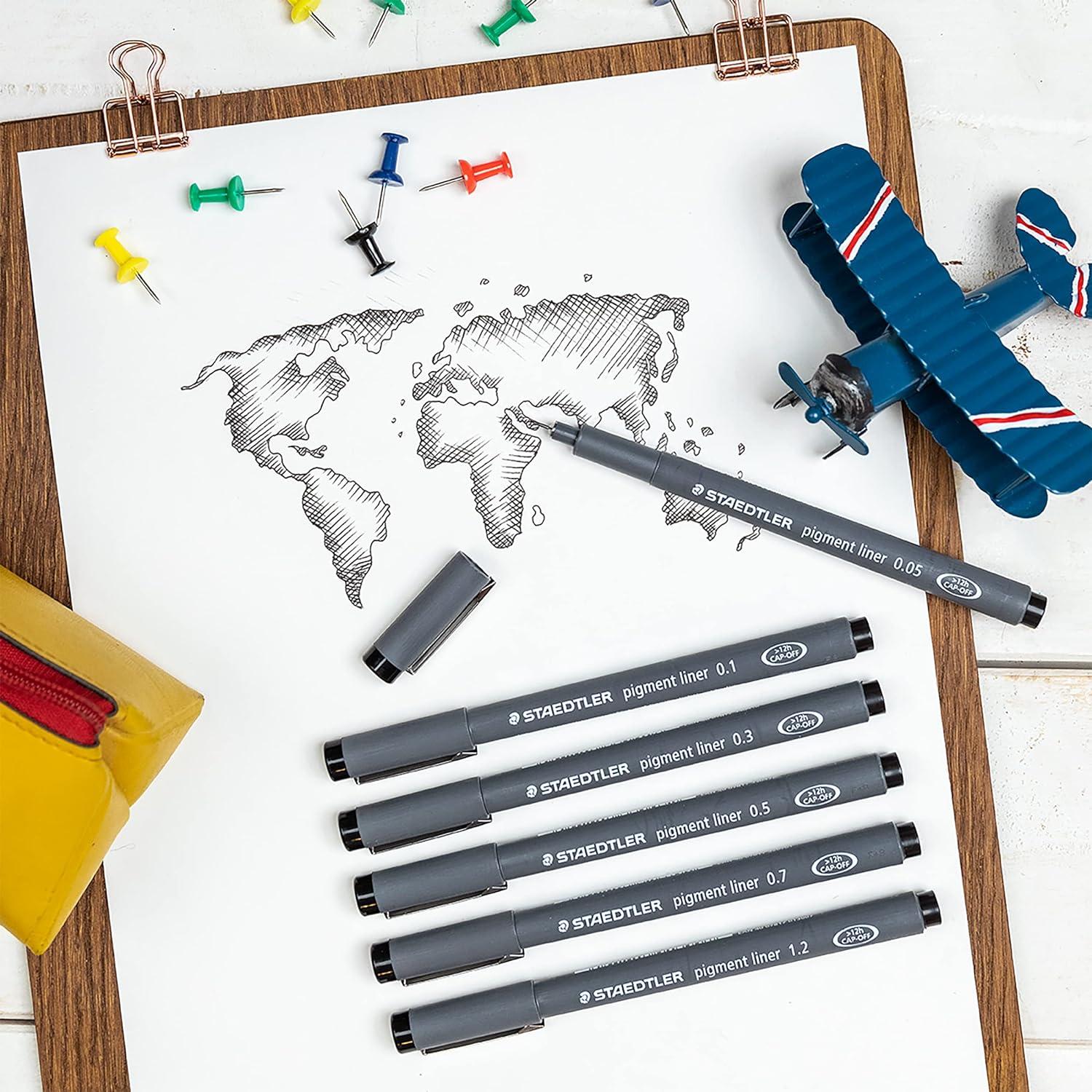 Bolígrafos Fineliner STAEDTLER 0.05mm Negro - Caja de 5