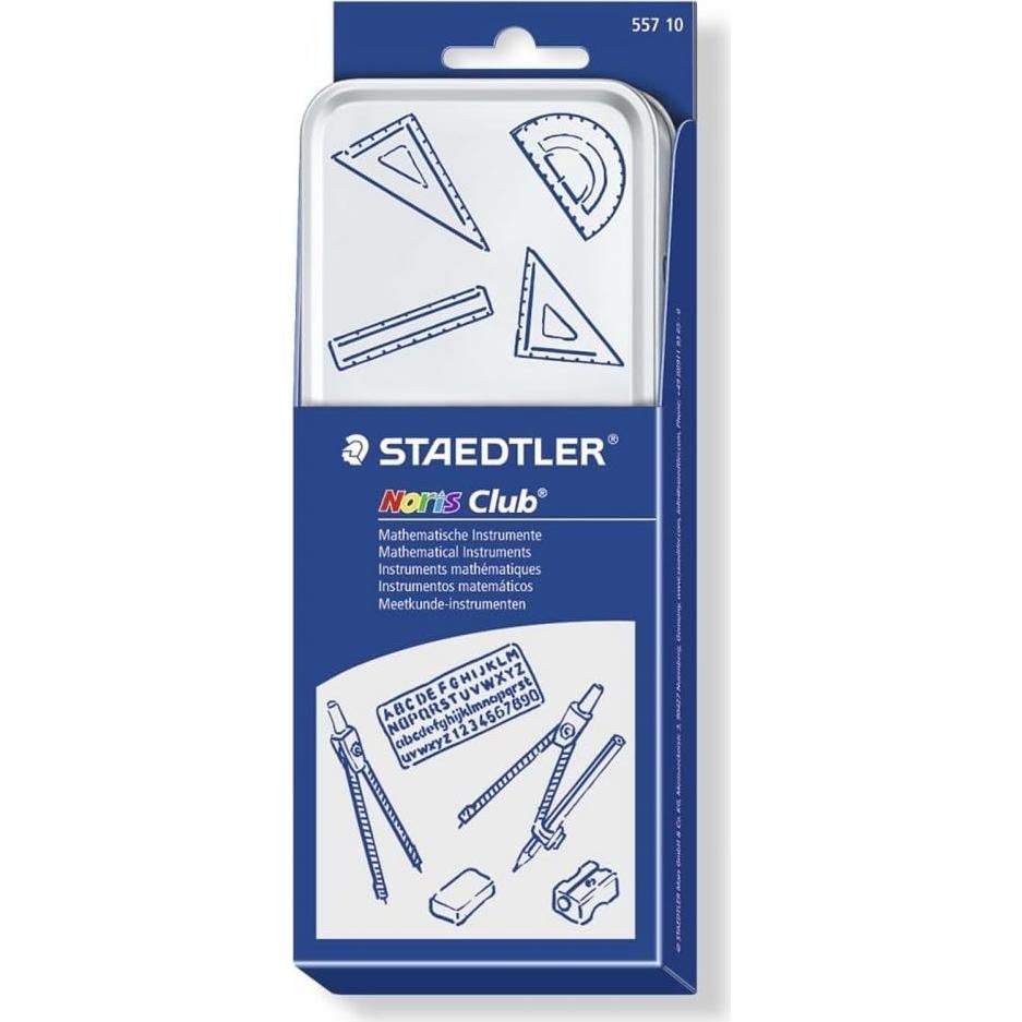 Set Matemático Noris Club 557 10 Staedtler - Lápiz, Compás, Regla