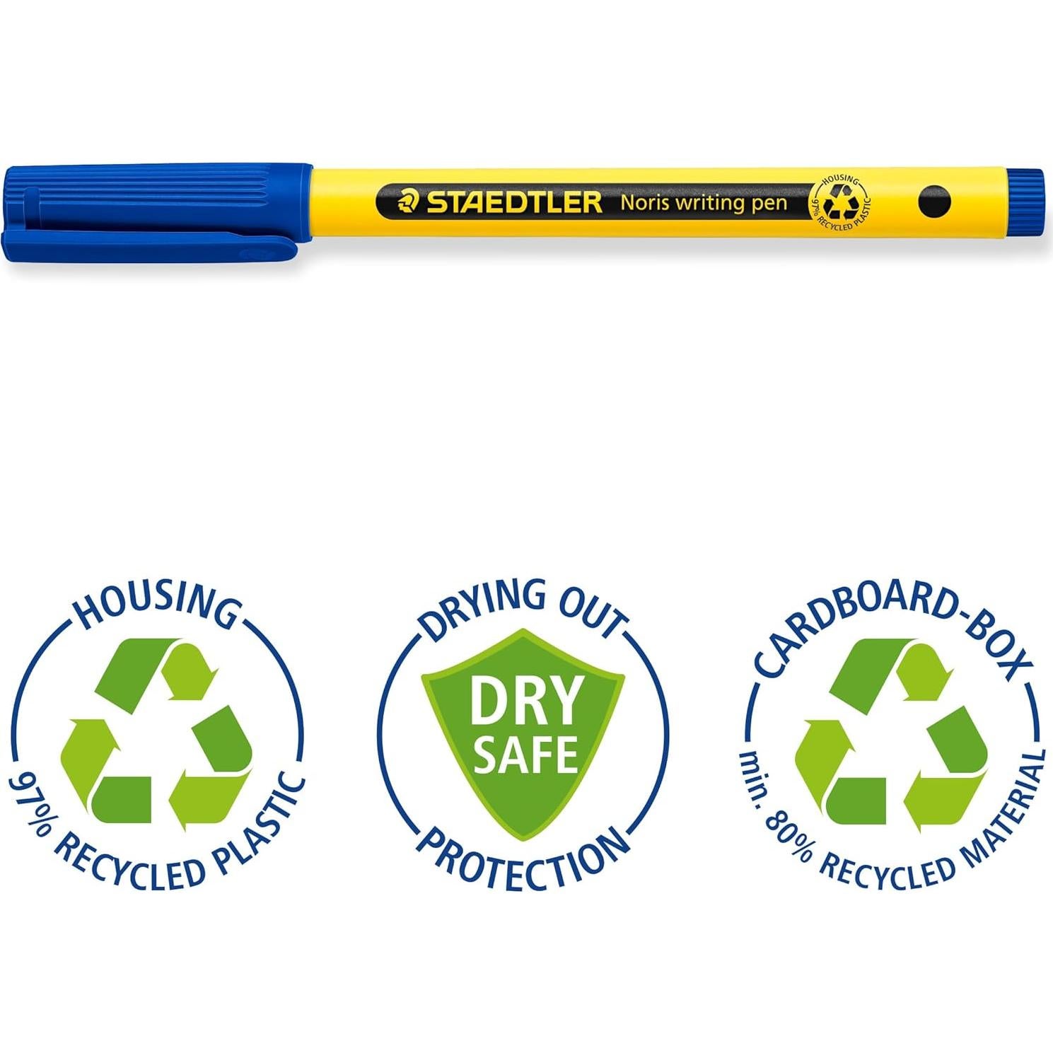 Bolígrafo Fineliner STAEDTLER Azul 10 Unidades 0.6mm