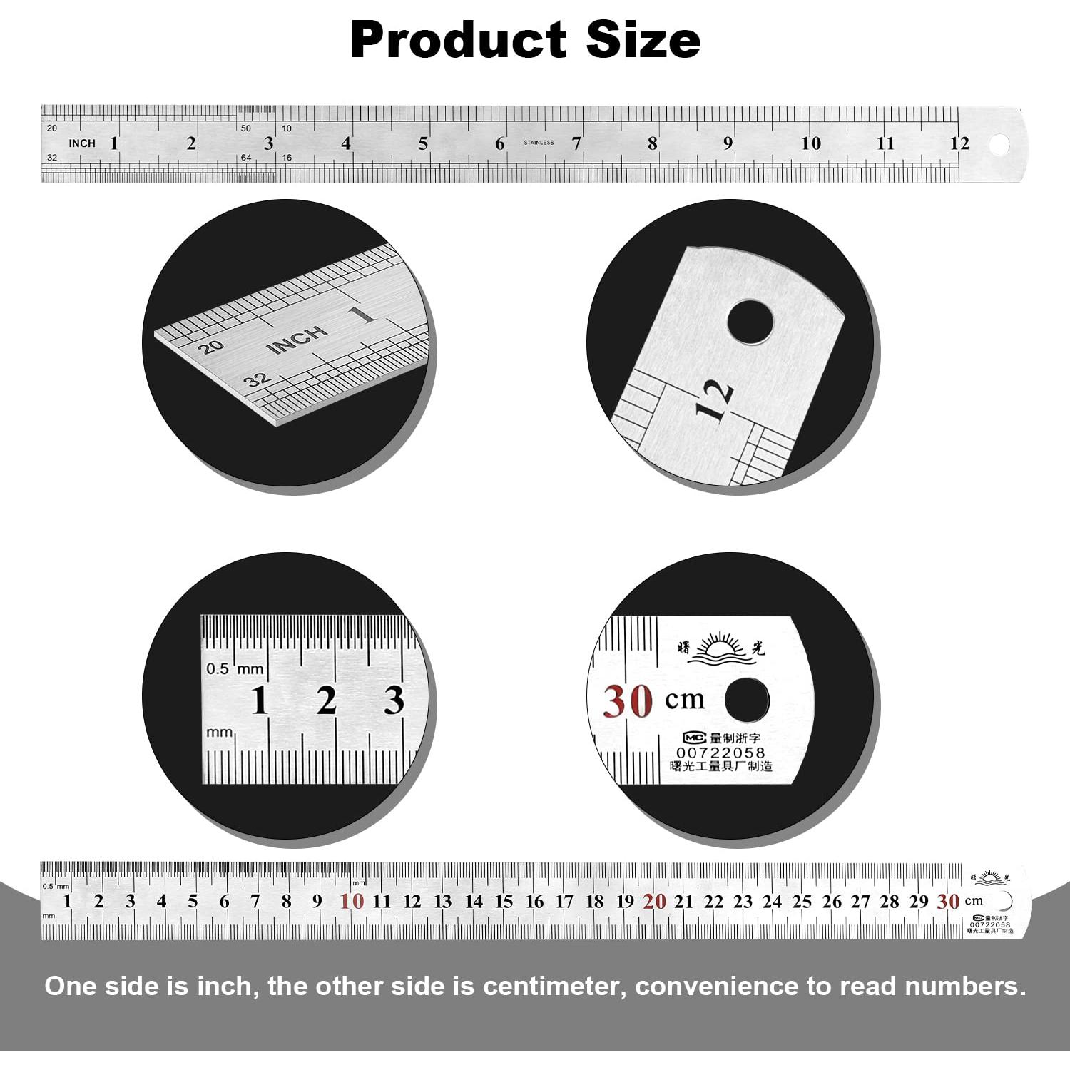 Juego de Reglas de Escala Arquitectónica Jotyua 30.48 cm Aluminio