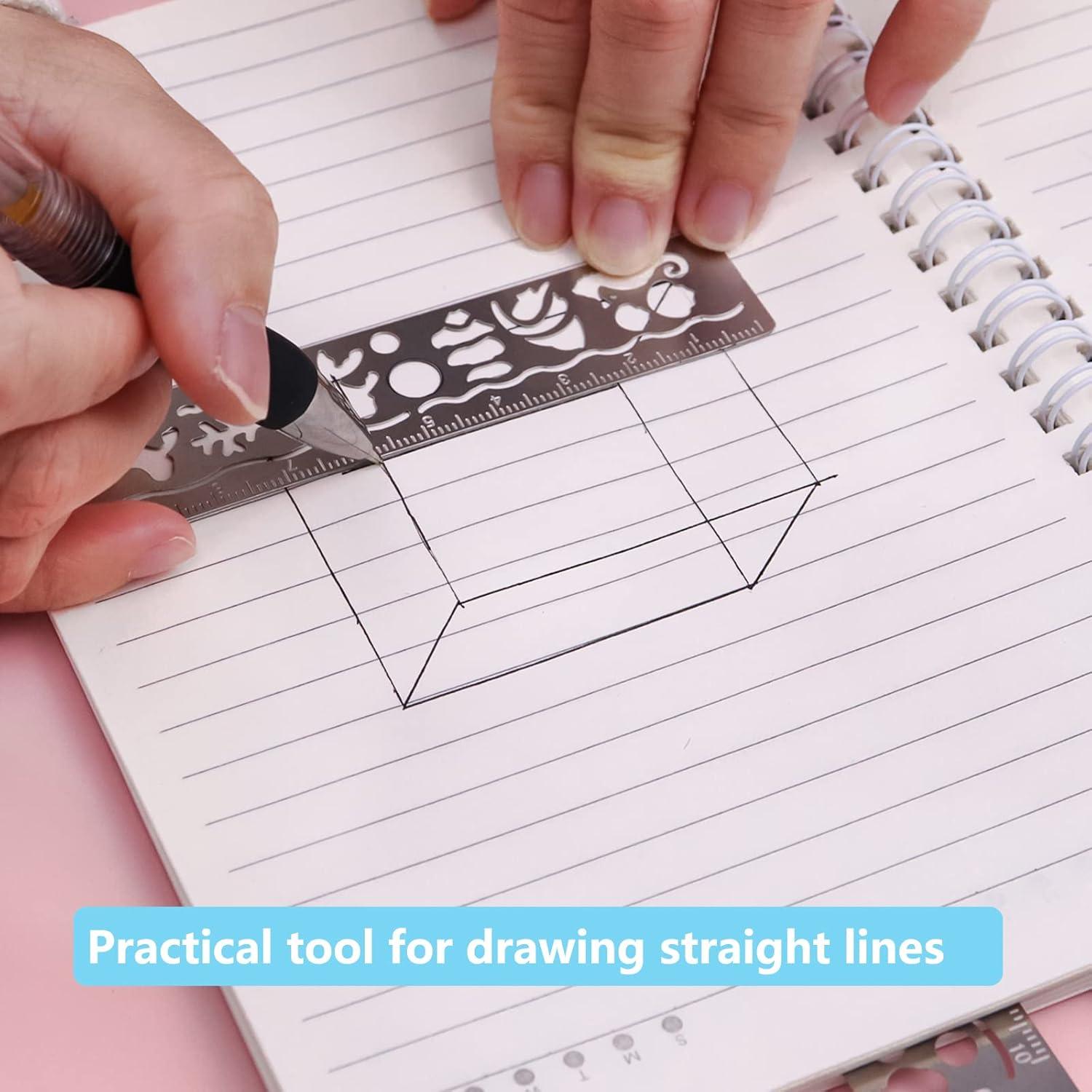 4 Piezas Marcador de Plantilla de Acero Inoxidable Ruksifg 14x2.5cm