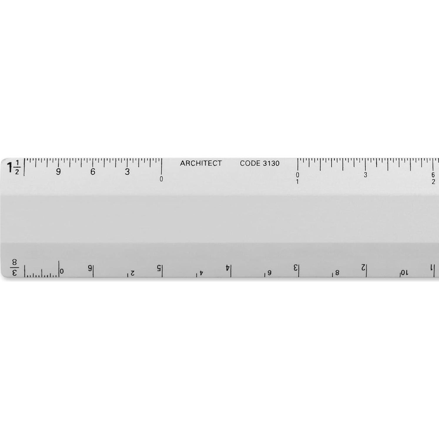 Escala de Regla Arquitecto Alumicolor 15.24 cm 4 Biseles Plata