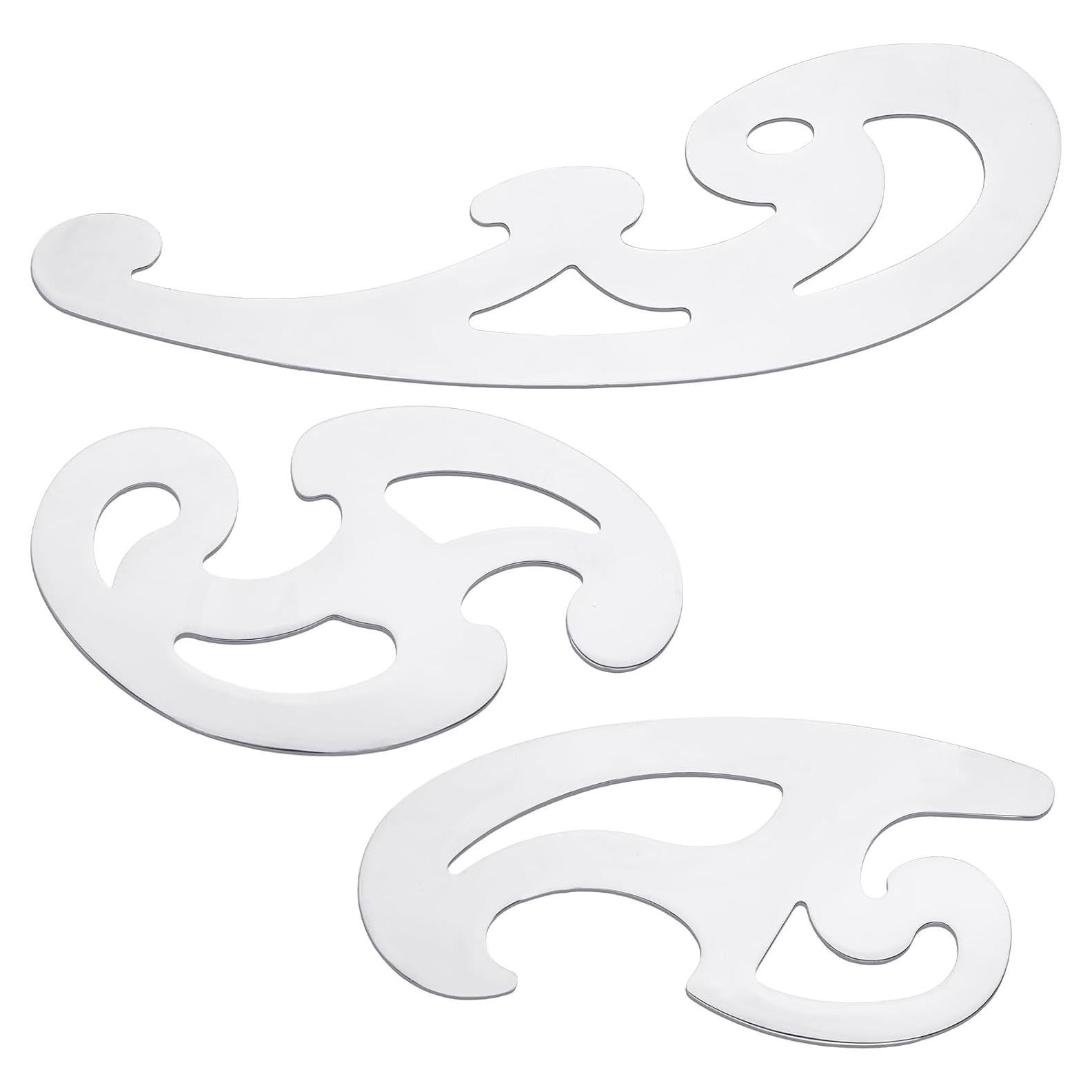 Reglas Francesas de Acero Inoxidable Fulmoon - 3 Pcs para Dibujo