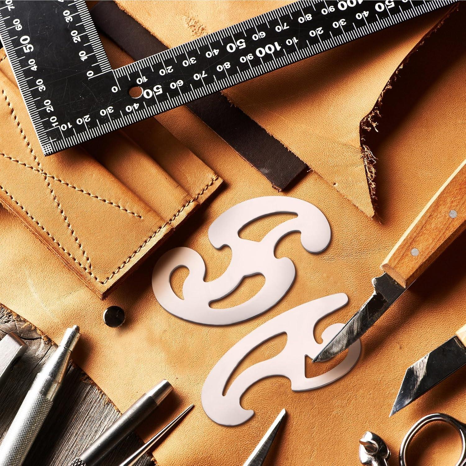 Reglas Francesas de Acero Inoxidable Fulmoon - 3 Pcs para Dibujo