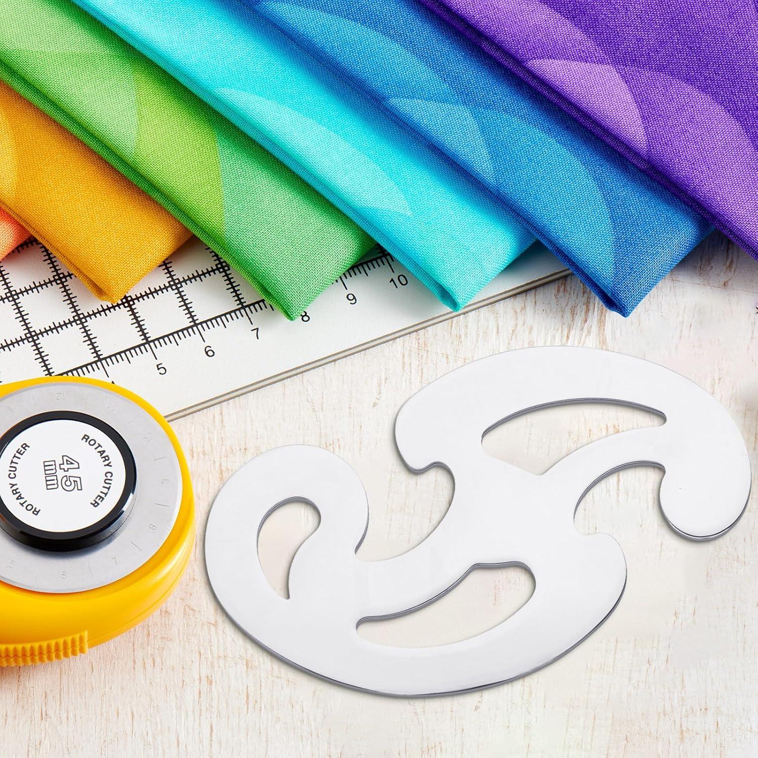 Reglas Francesas de Acero Inoxidable Fulmoon - 3 Pcs para Dibujo