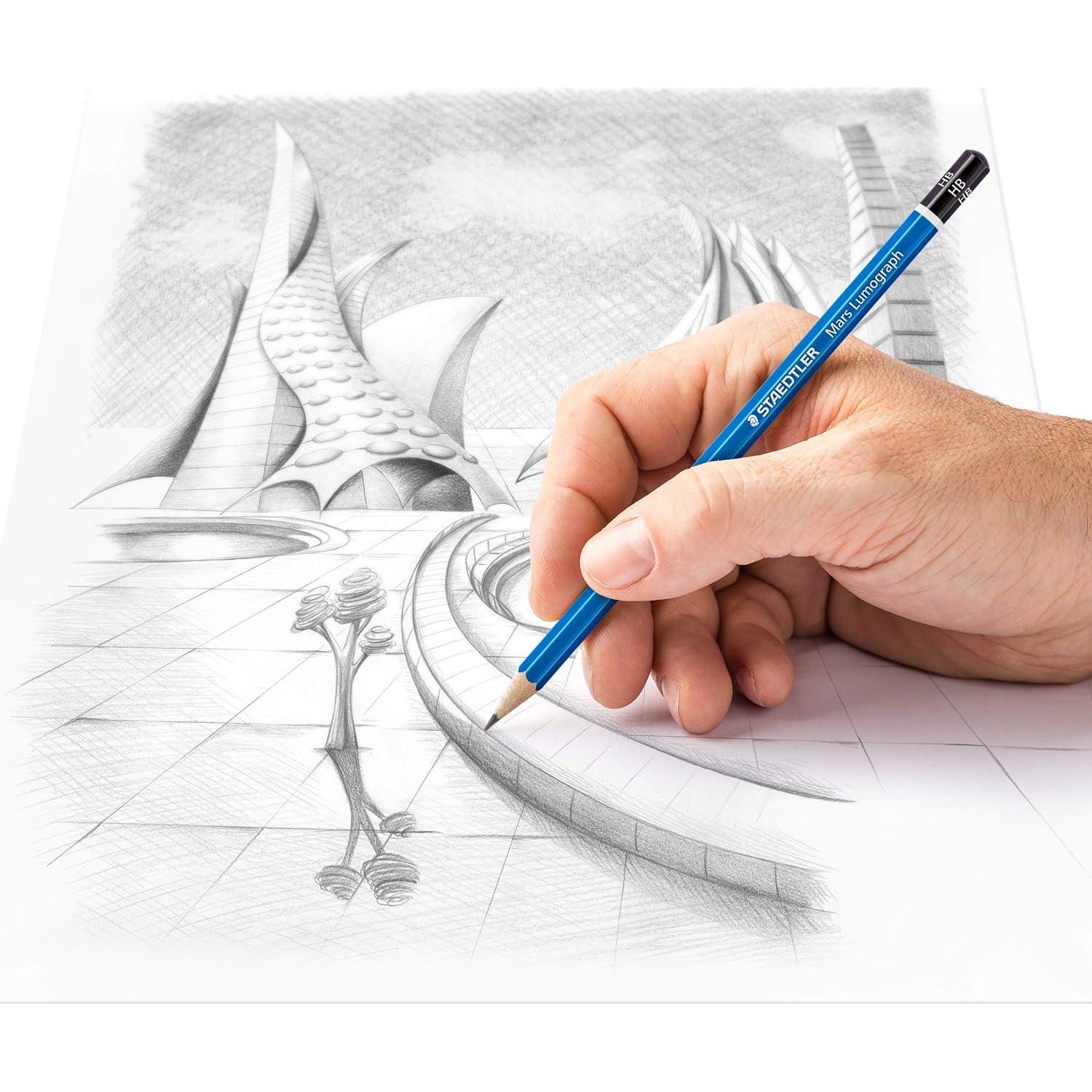 Lápices de Dibujo Artístico STAEDTLER Mars Lumograph 12 Unidades