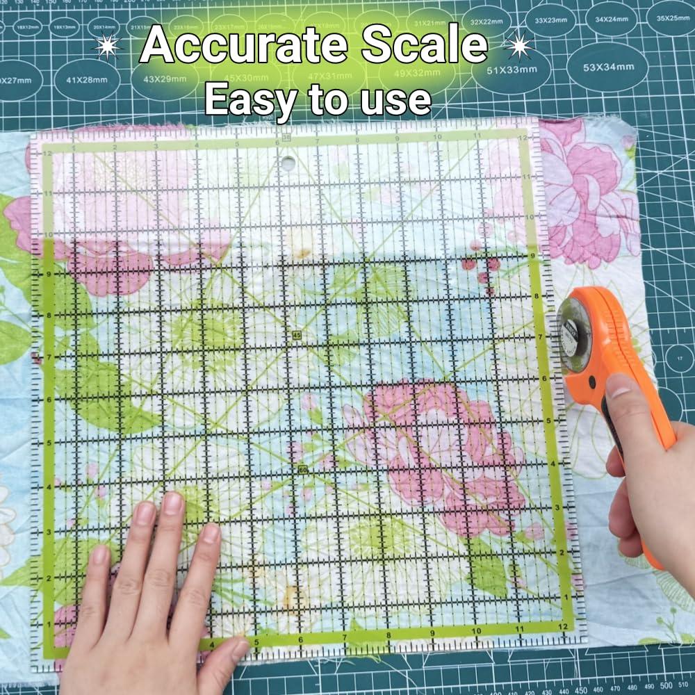 Juego de Reglas de Acolchado Acrílicas BUZHIFF 7 Piezas