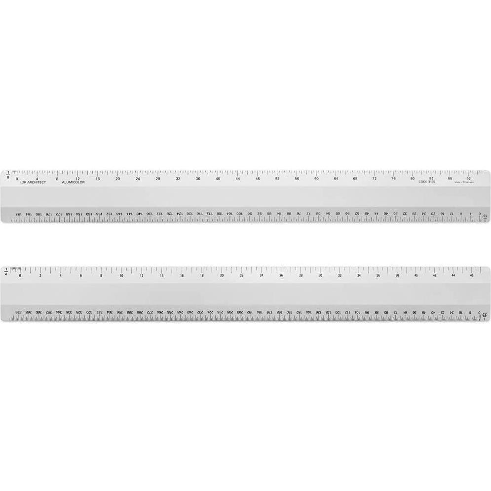 Regla de arquitecto Alumicolor 30 cm con 4 biseles y calibraciones