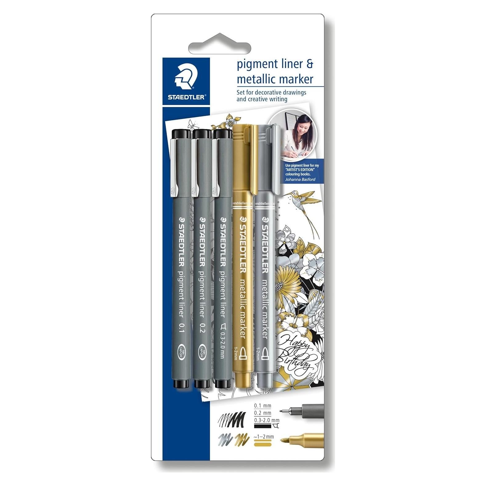 Set Creativo Staedtler 5 Piezas: 3 Lápices Finos y 2 Marcadores
