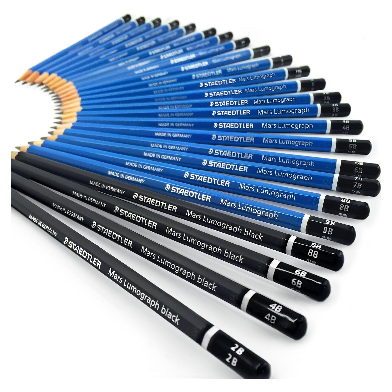 Lápices de Dibujo Staedtler Mars Lumograph 24 Piezas