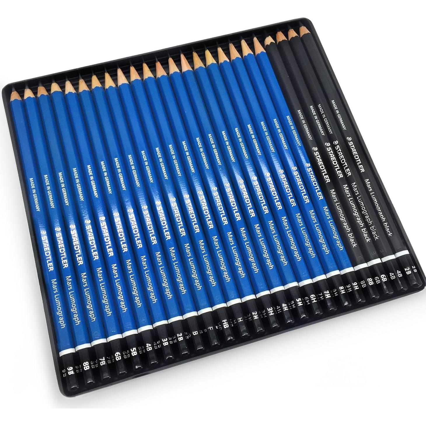 Lápices de Dibujo Staedtler Mars Lumograph 24 Piezas