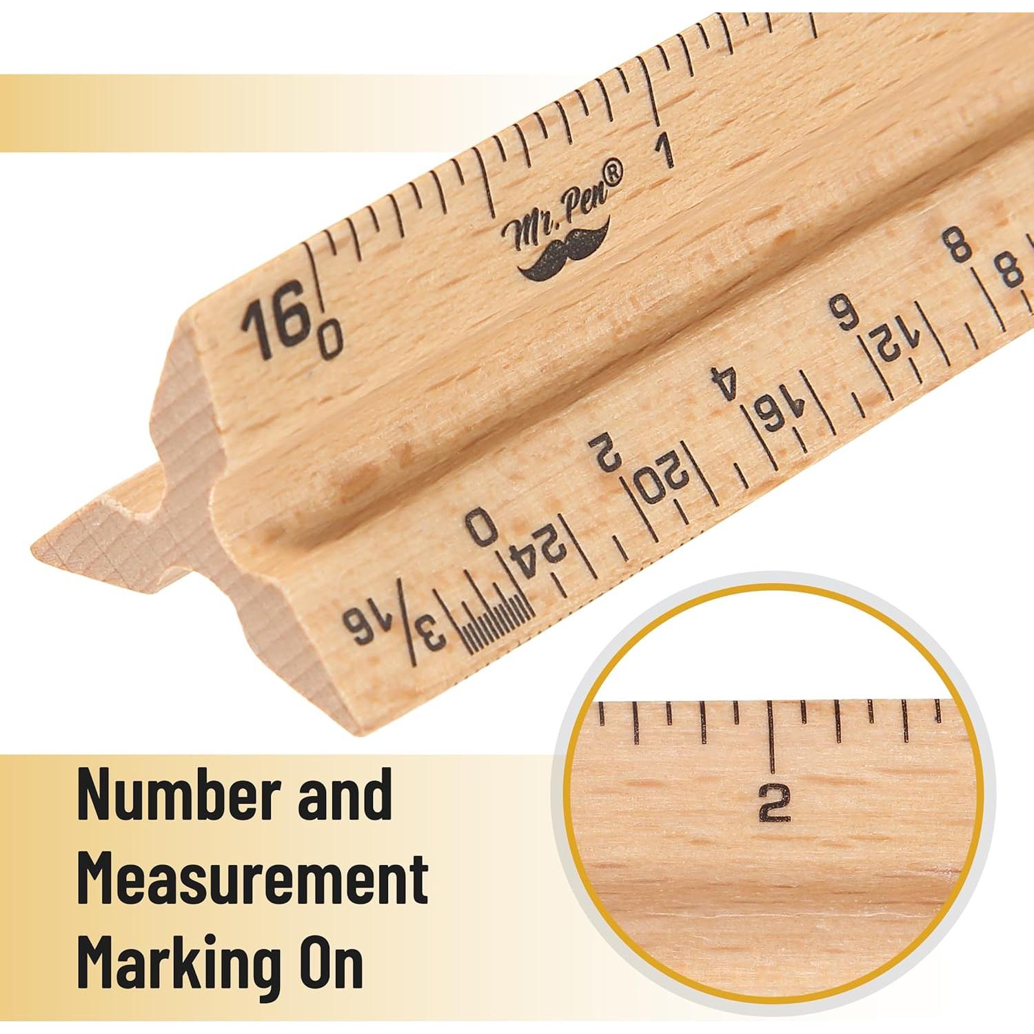 Regla de Escala Arquitectónica Mr. Pen 30.48 cm - Paquete de 2