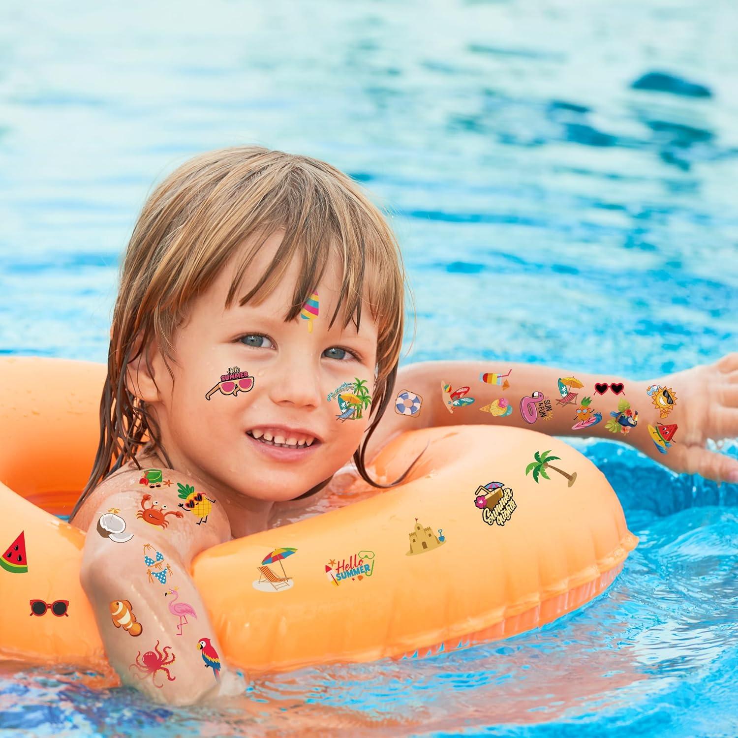 Tatuajes Temporales de Verano Huskein 150 Pcs 6 Hojas