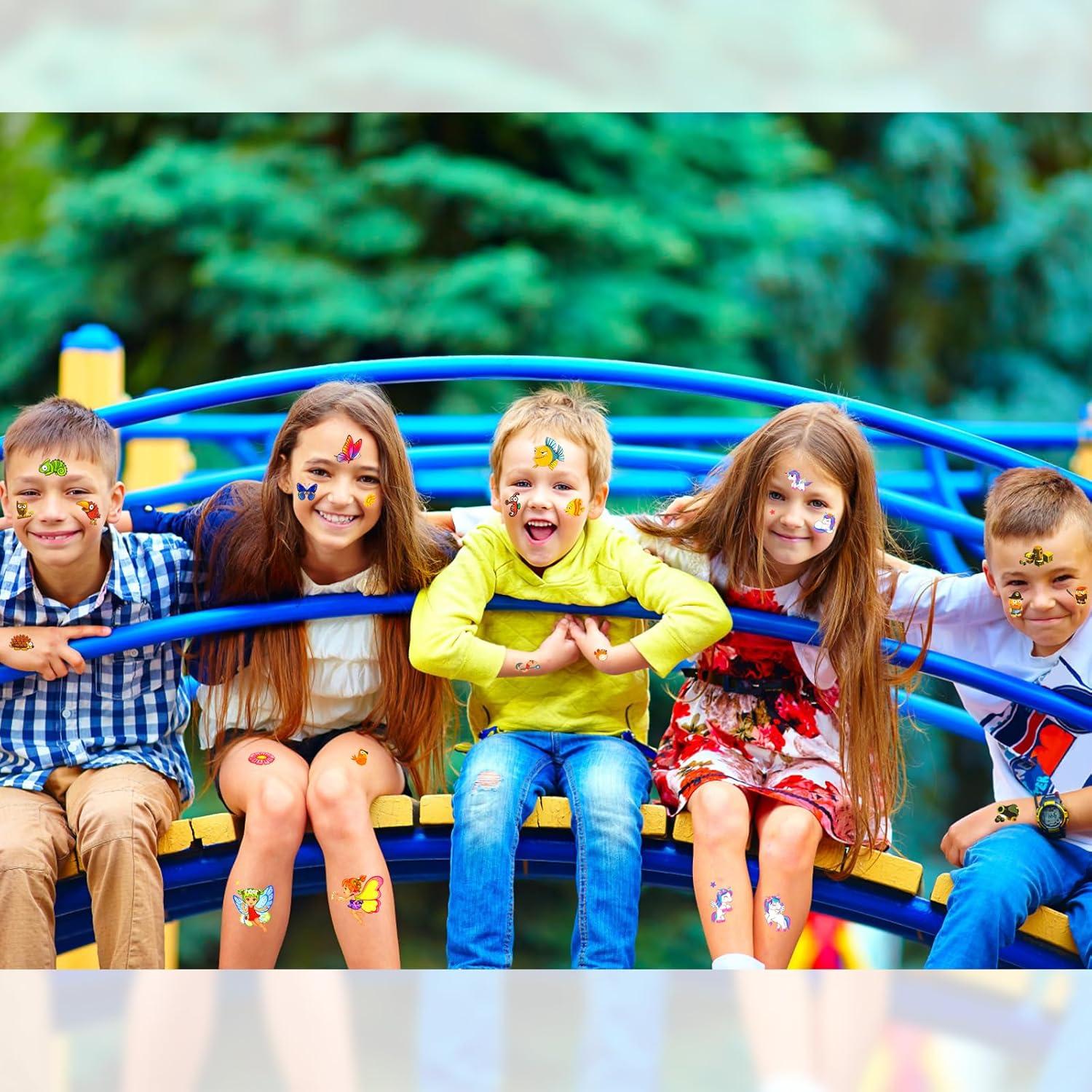 Set de 300+ Tatuajes Temporales para Niños Habett - Animales, Espacio, Dinosaurios