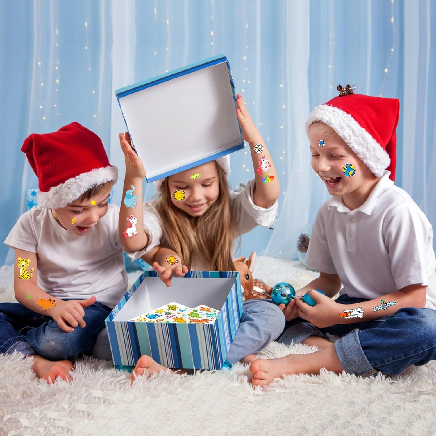 Set de 300+ Tatuajes Temporales para Niños Habett - Animales, Espacio, Dinosaurios