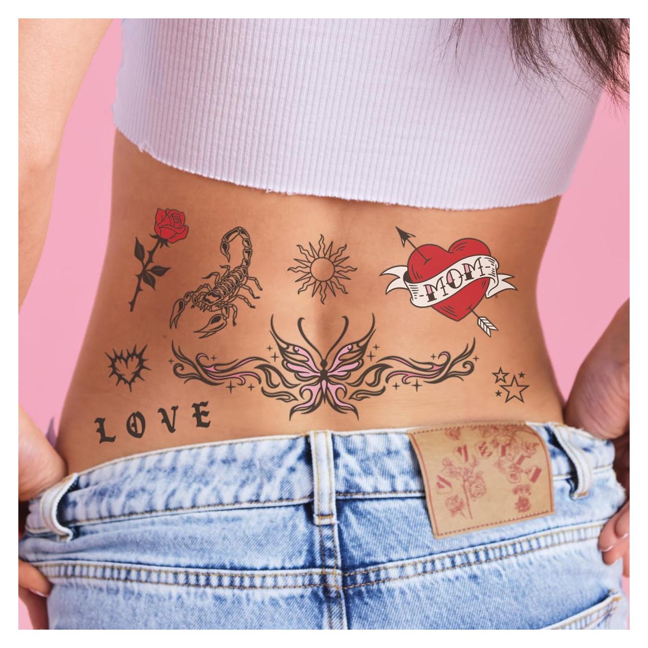 Tatuajes Temporales Realistas xo, Fetti - 28 Diseños Impermeables