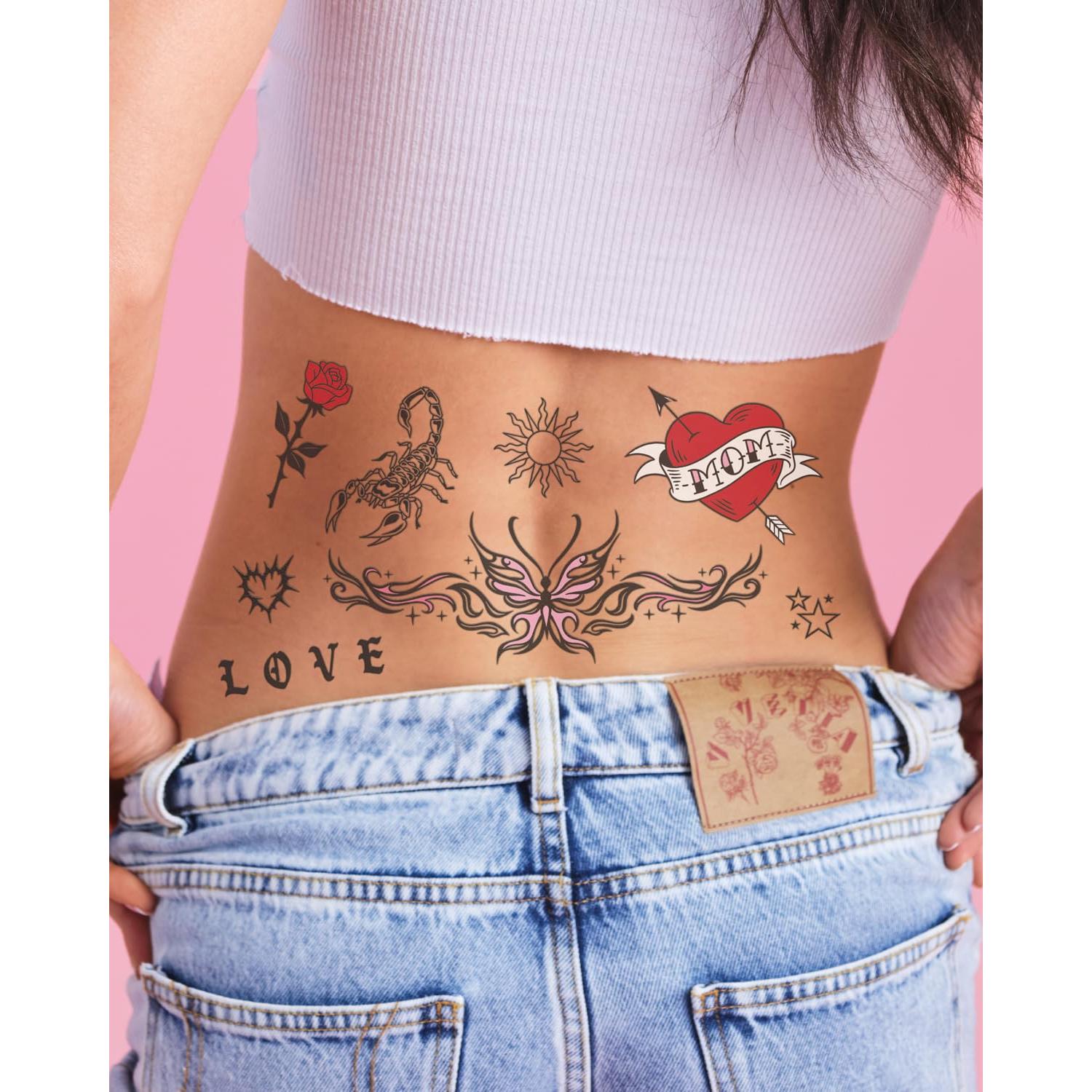 Tatuajes Temporales Realistas xo, Fetti - 28 Diseños Impermeables