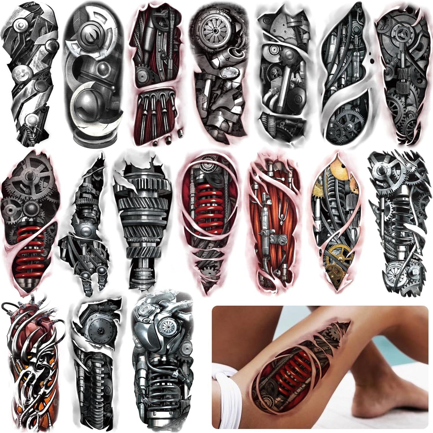 Tatuajes Temporales Yazhiji 77 Hojas Impermeables Realistas