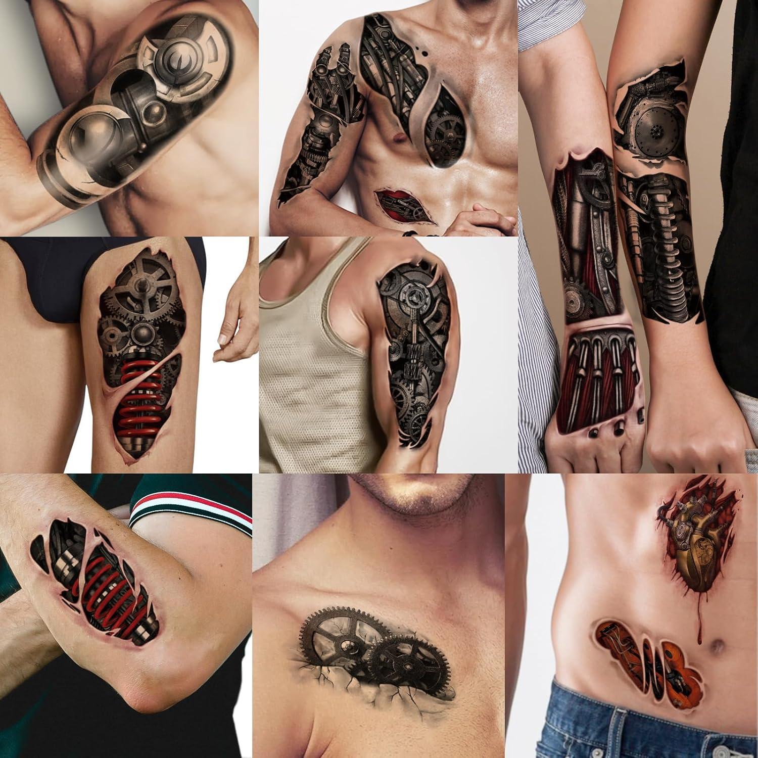 Tatuajes Temporales Yazhiji 77 Hojas Impermeables Realistas