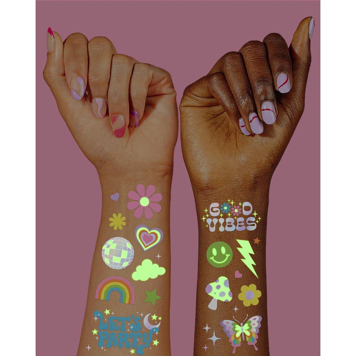 Tatuajes Temporales Brillantes xo, Fetti - 82 pcs Fiesta