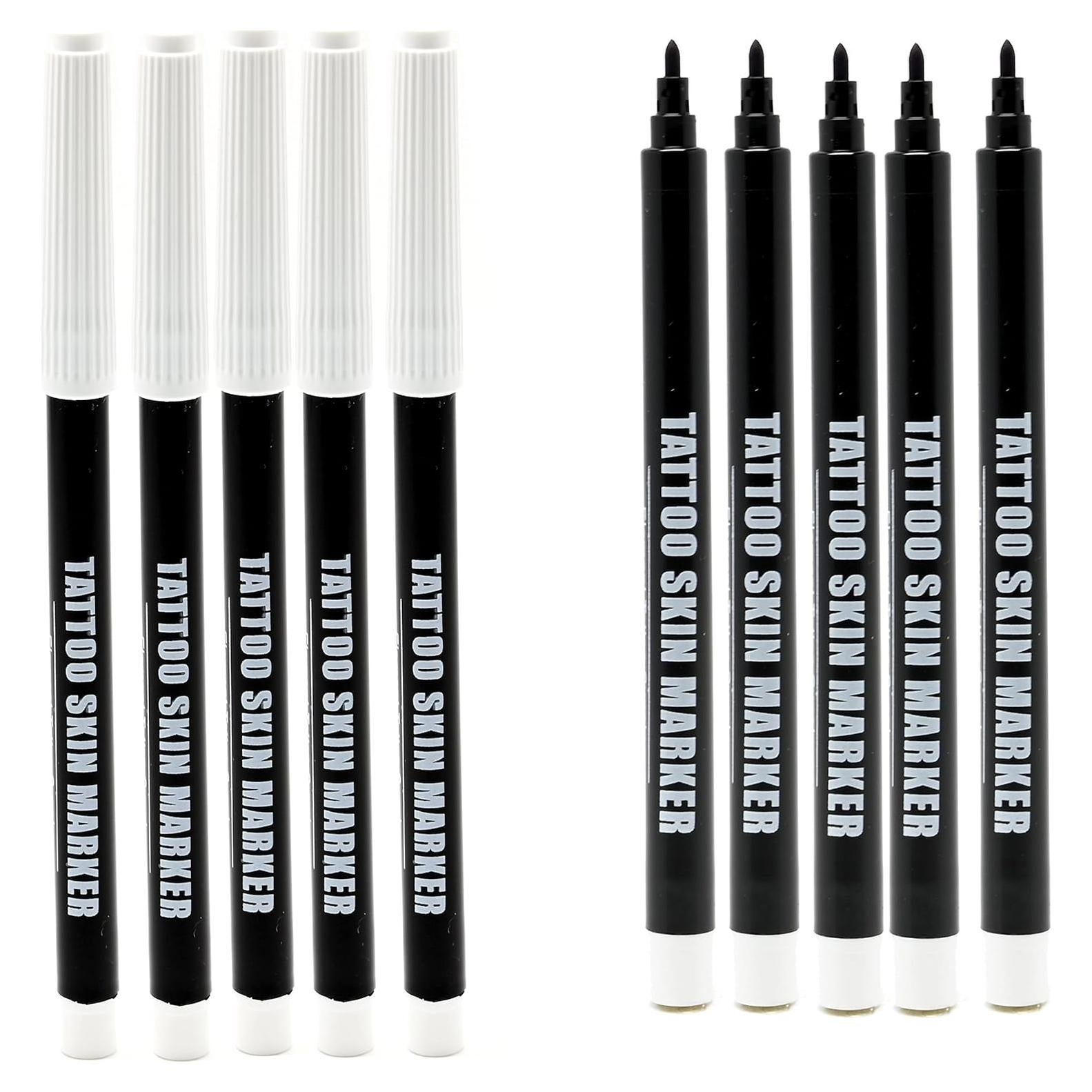 Marcador Corporal Element Tattoo Supply Morado Punta Gruesa 5 Unidades