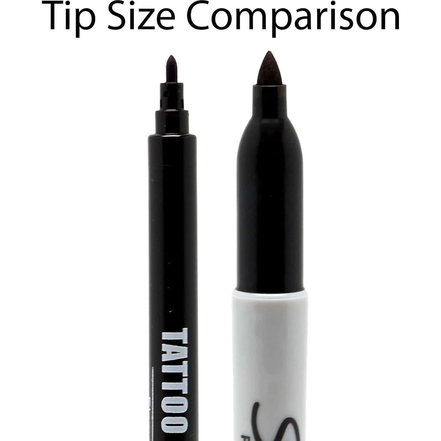 Marcador Corporal Element Tattoo Supply Morado Punta Gruesa 5 Unidades