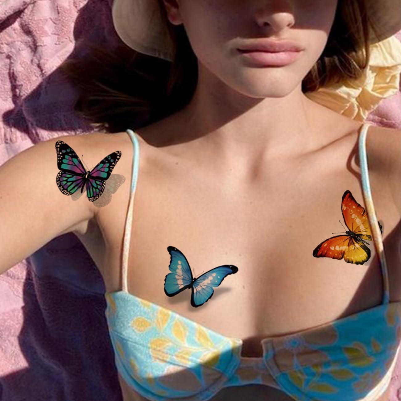 148 Tatuajes Temporales de Mariposa CHARLENT para Niños
