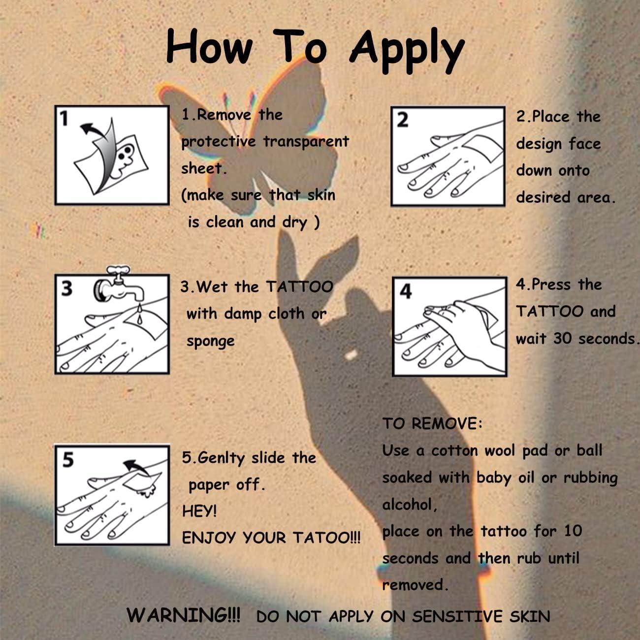 148 Tatuajes Temporales de Mariposa CHARLENT para Niños