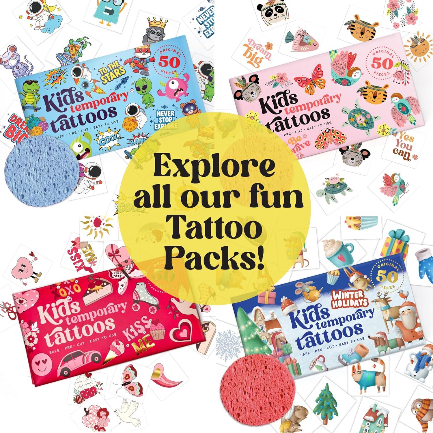 Tatuajes Temporales Hipoalergénicos Bonbaloo 50 Pcs Cuento de Hadas