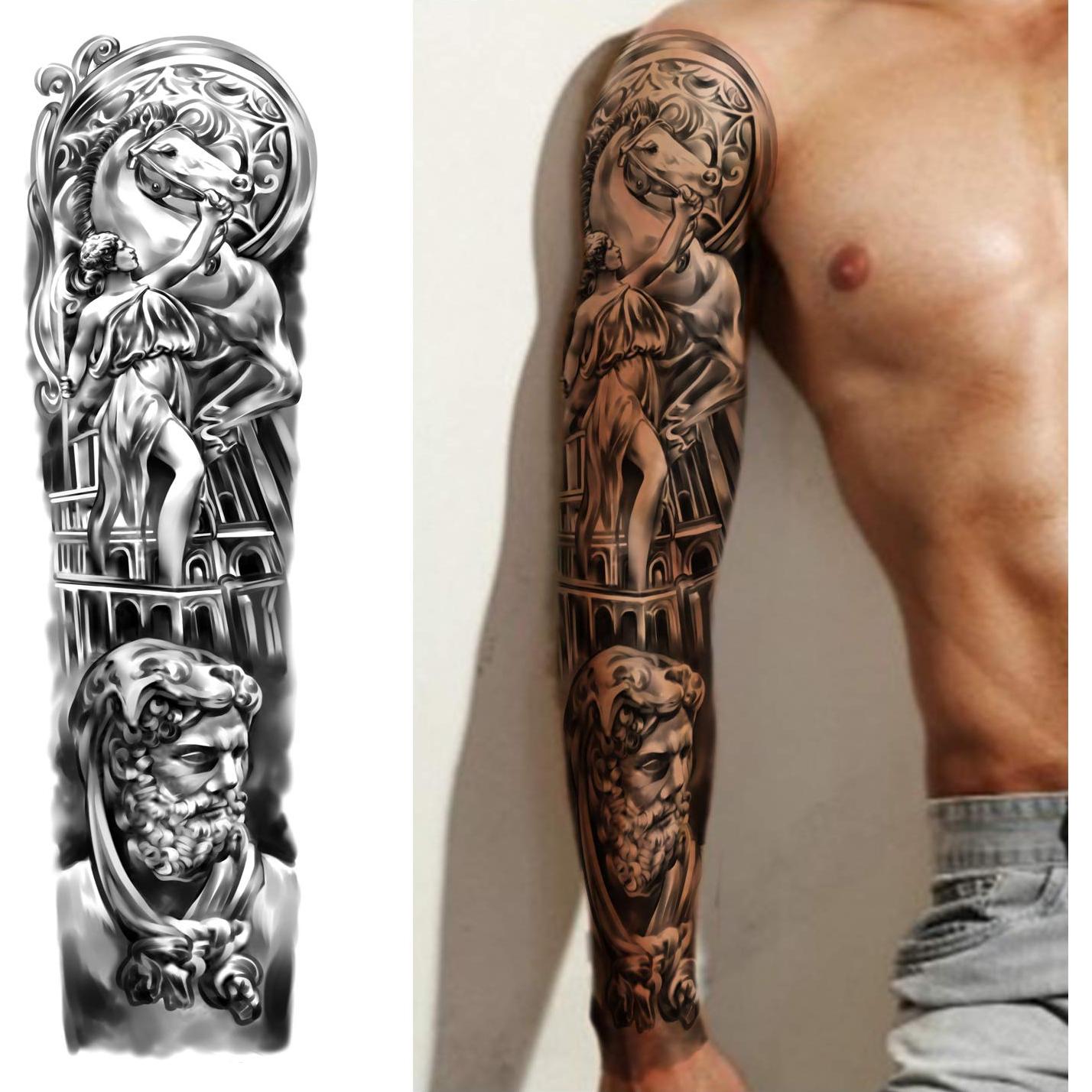 Tatuajes Temporales Extra Grandes Yazhiji 16 Hojas 58x18cm