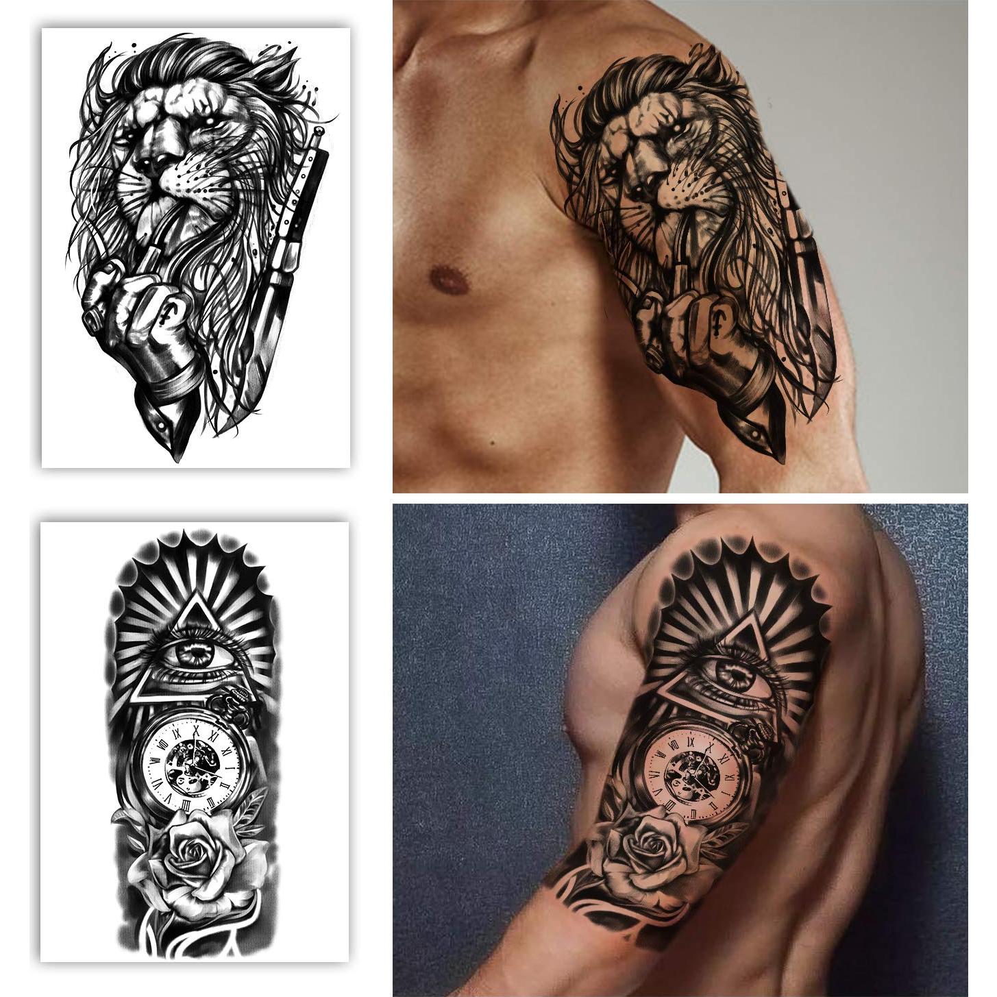 Tatuajes Temporales Extra Grandes Yazhiji 16 Hojas 58x18cm