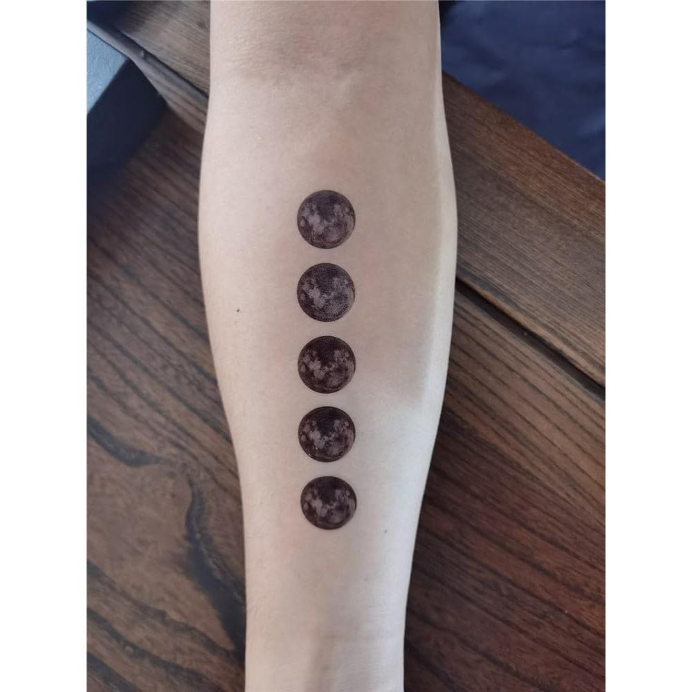 Calcomanía Tatuaje Temporal Geometría Negra 12 Piezas 4x13.8cm