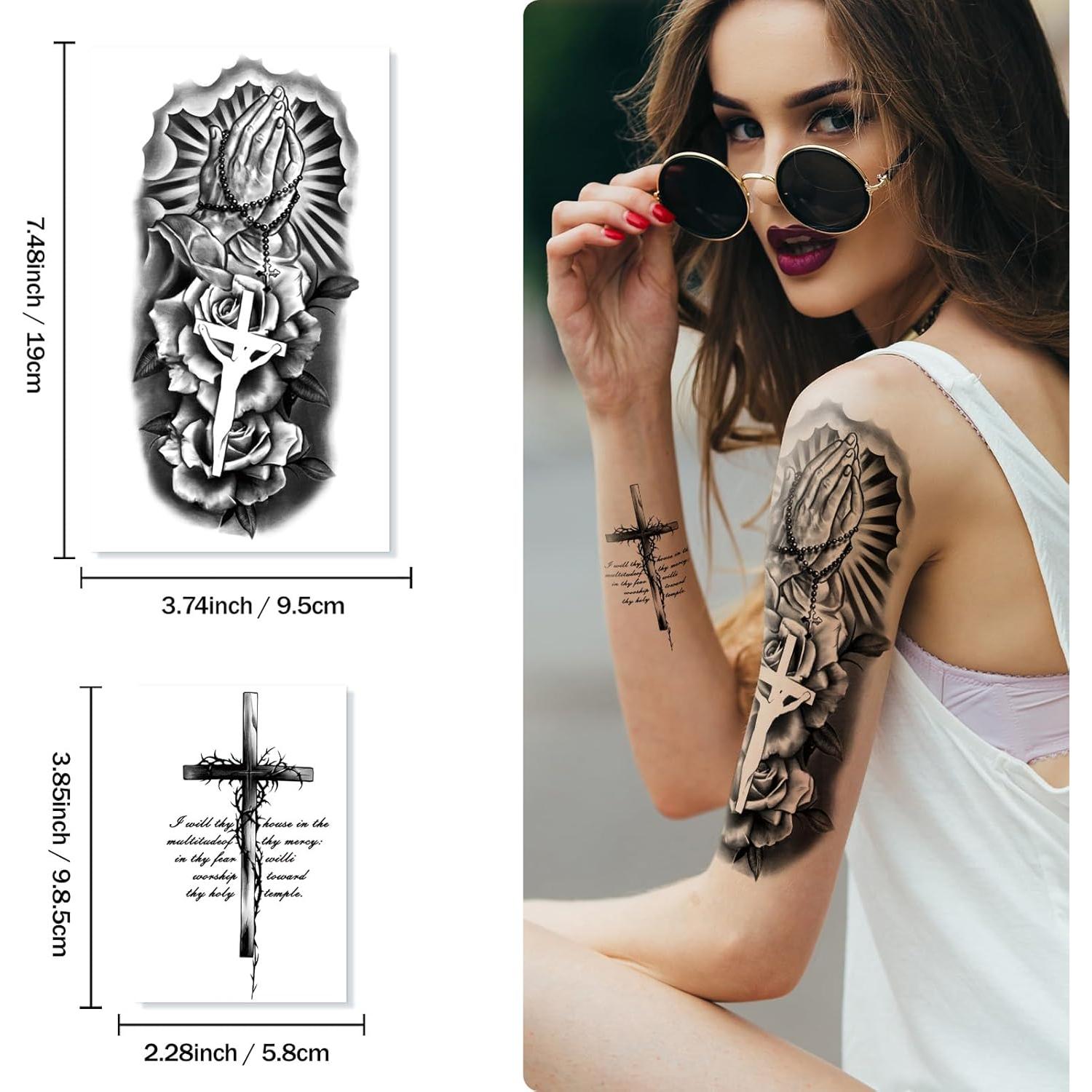 77 Tatuajes Temporales Cristianos Gabizafia - Religiosos Realistas