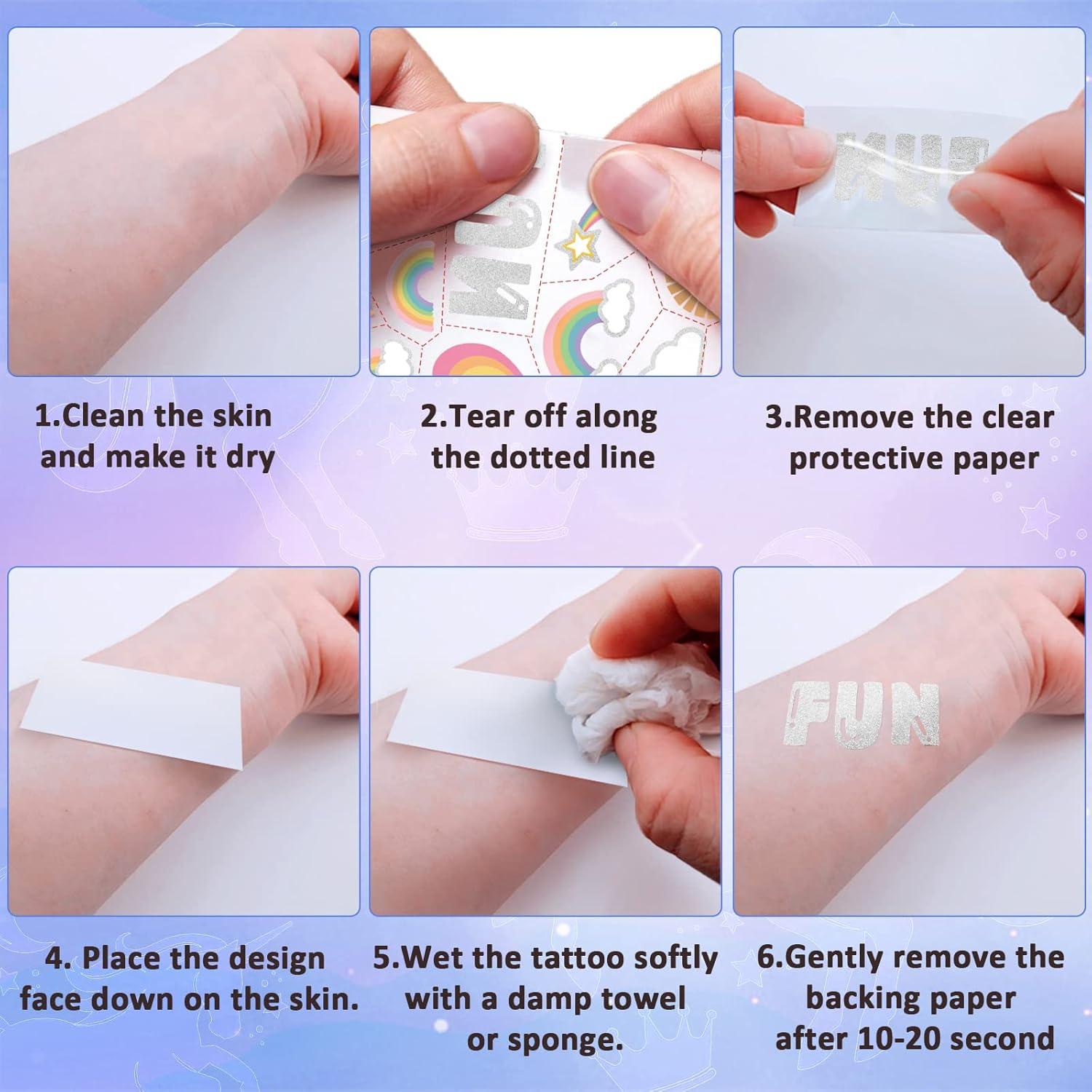 Tatuajes Temporales para Niños Unicornio Weipbwor 20x15cm