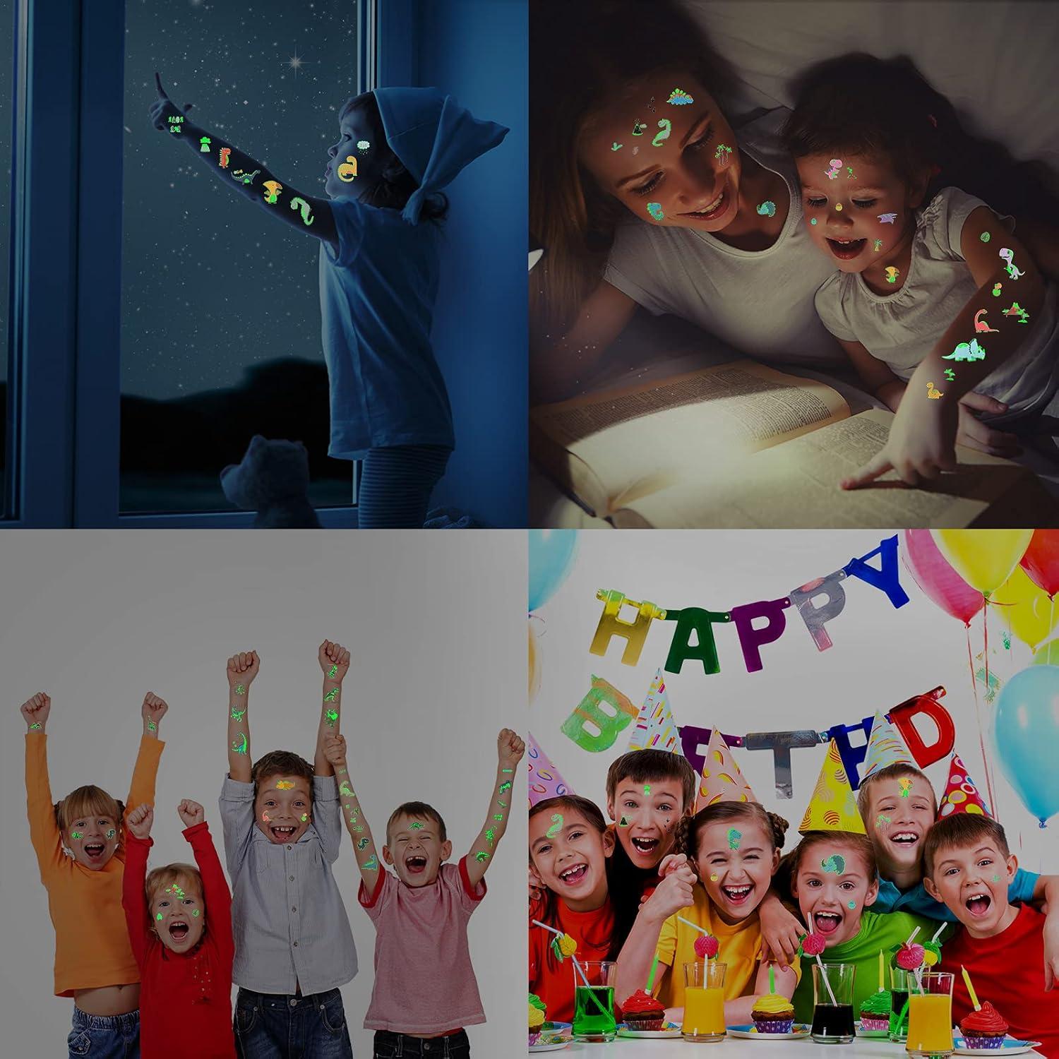 Tatuajes Temporales Brillantes Dinosaurios Zonon - 90 Diseños