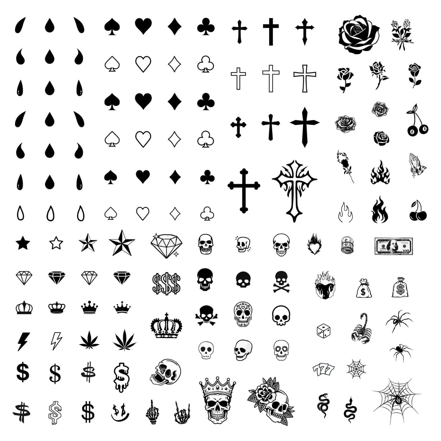 Tatuajes Temporales Los Vatos para Dedos y Cara - Chicano