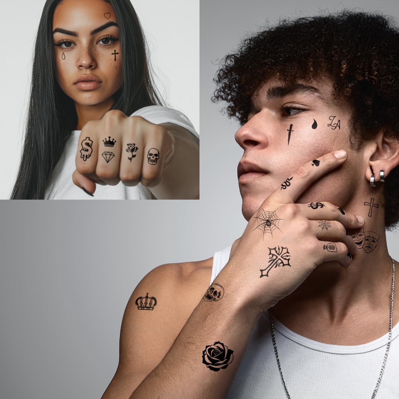 Tatuajes Temporales Los Vatos para Dedos y Cara - Chicano
