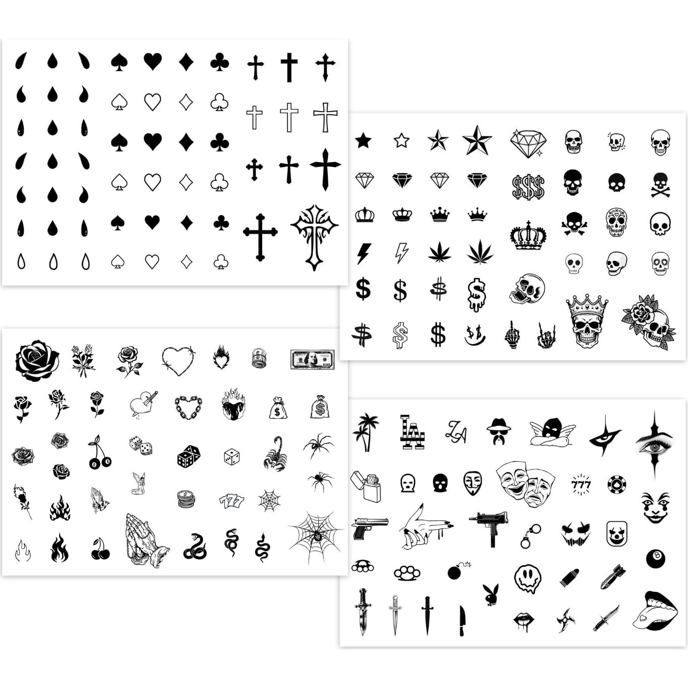 Tatuajes Temporales Los Vatos para Dedos y Cara - Chicano