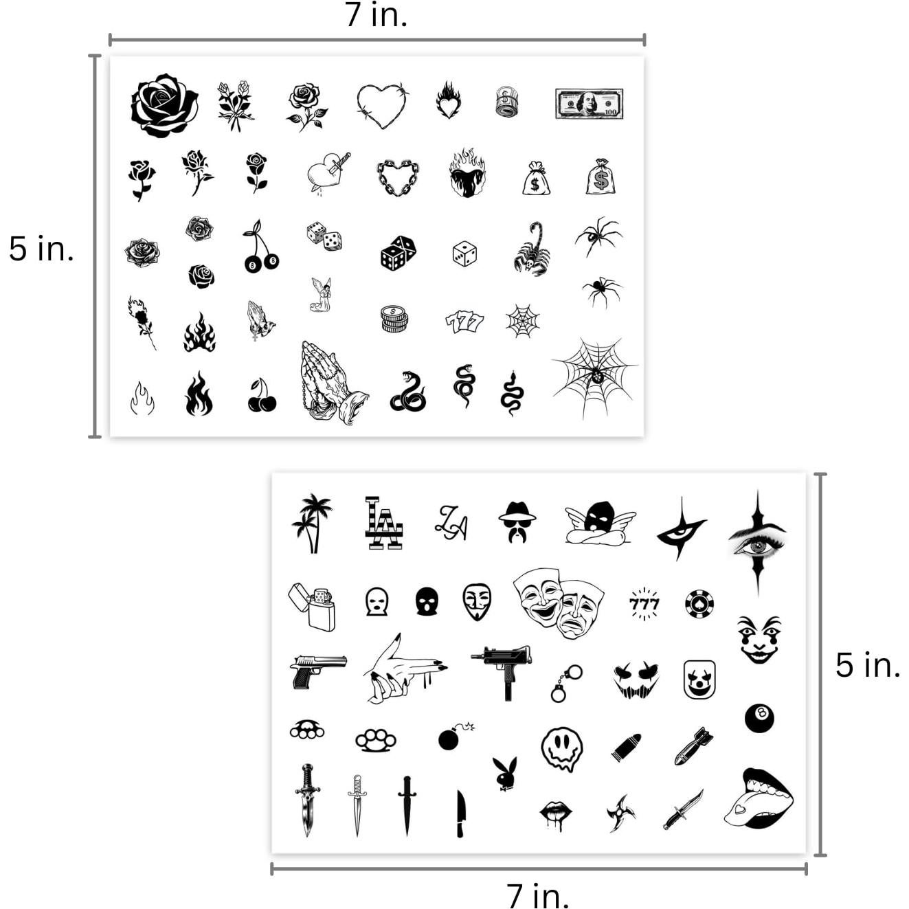 Tatuajes Temporales Los Vatos para Dedos y Cara - Chicano