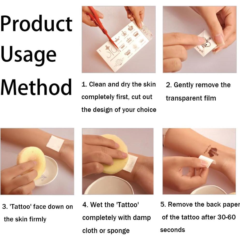 Kit de Tatuajes Temporales de Henna Xmasir - 12 Hojas Marrón