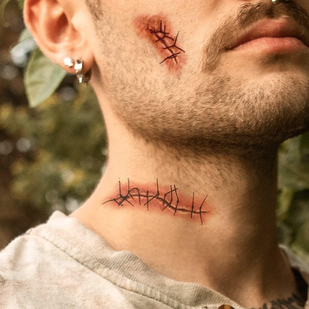 Tatuajes Temporales Realistas YEEECH Cicatrices 11.4x13 cm