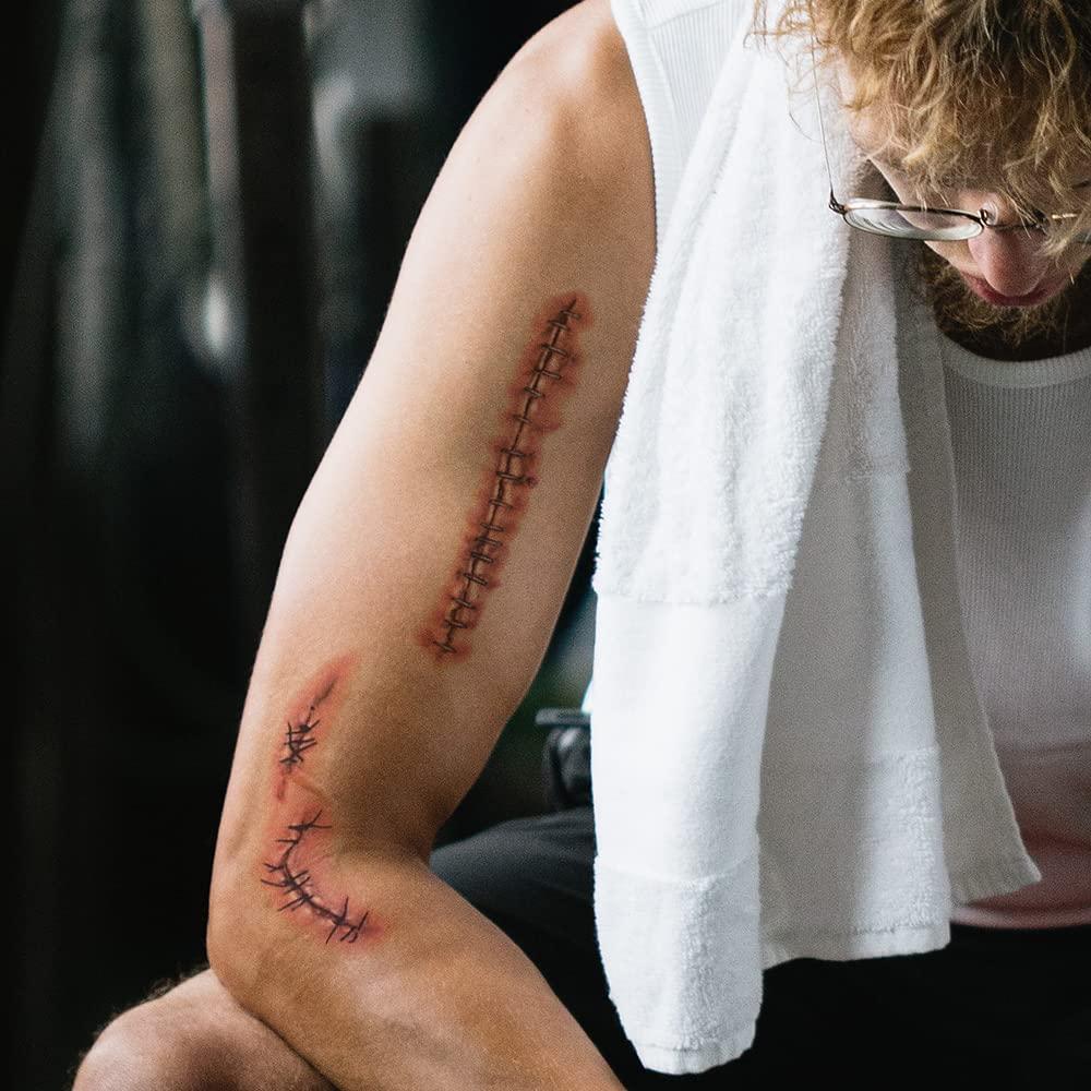 Tatuajes Temporales Realistas YEEECH Cicatrices 11.4x13 cm